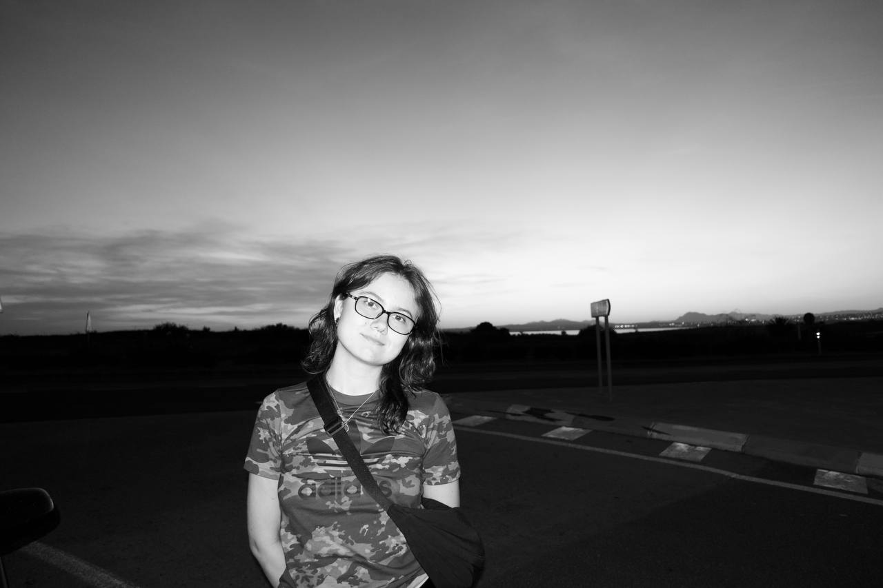 Portrait of Katrina Kononova at sunset