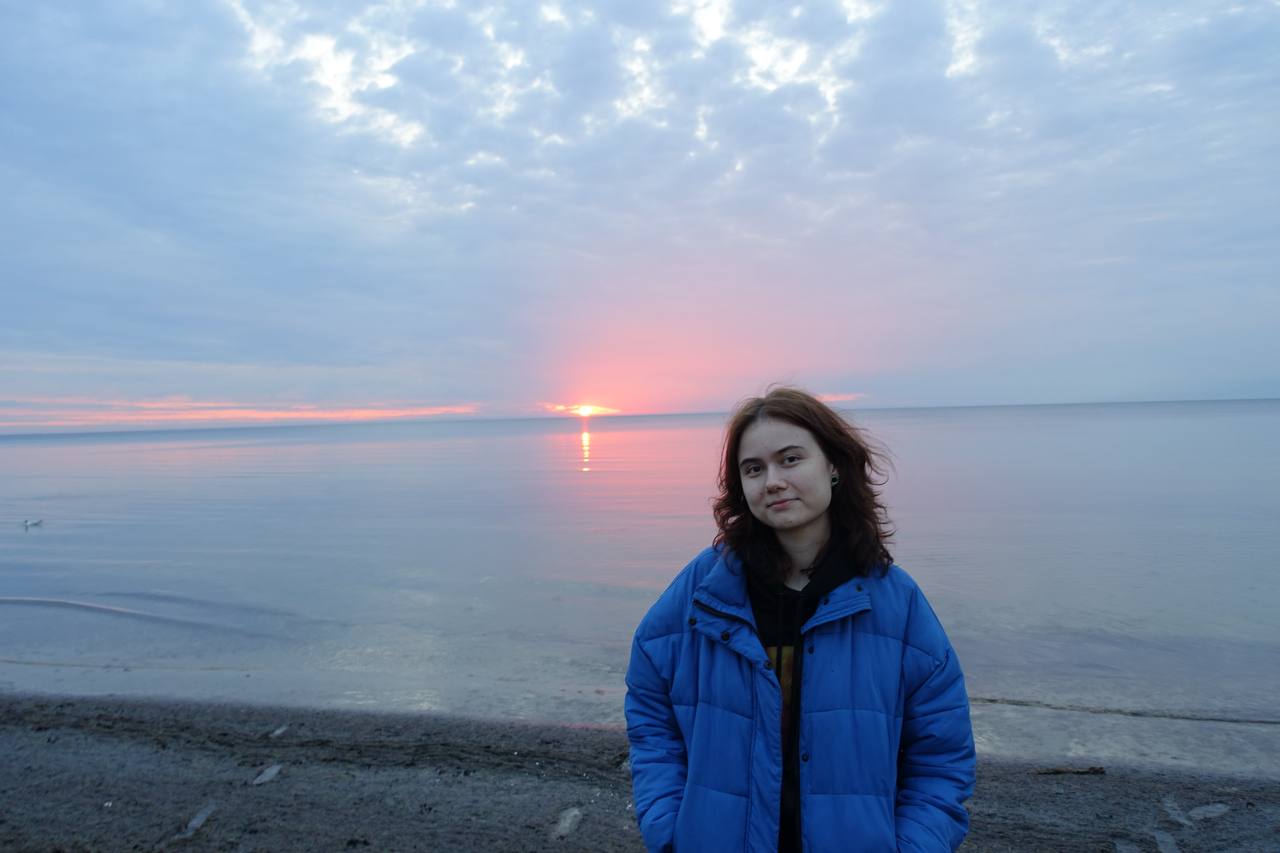 Portrait of Katrina Kononova at sunset